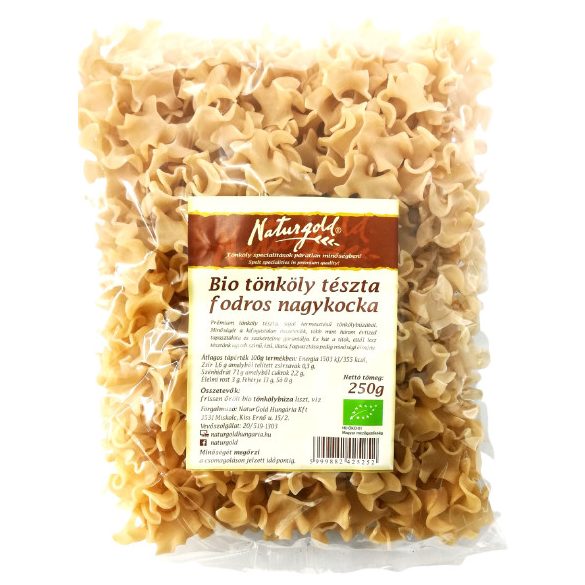 Bio Alakor Ősbúza tészta -Fodros nagykocka -250gr (NG)