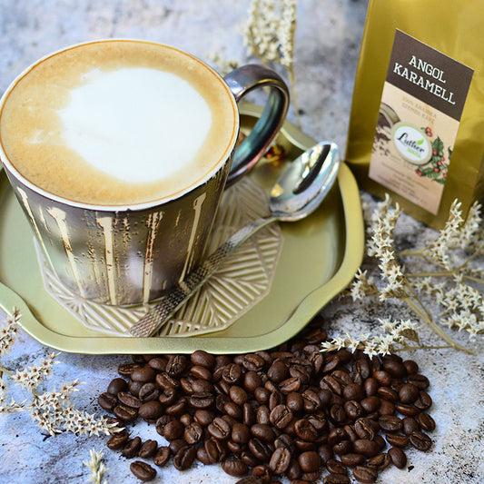 100% Arabica Szemes Kávé Angol Karamell 100 g